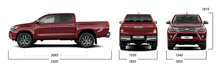 Toyota Hilux Bed Dimensions